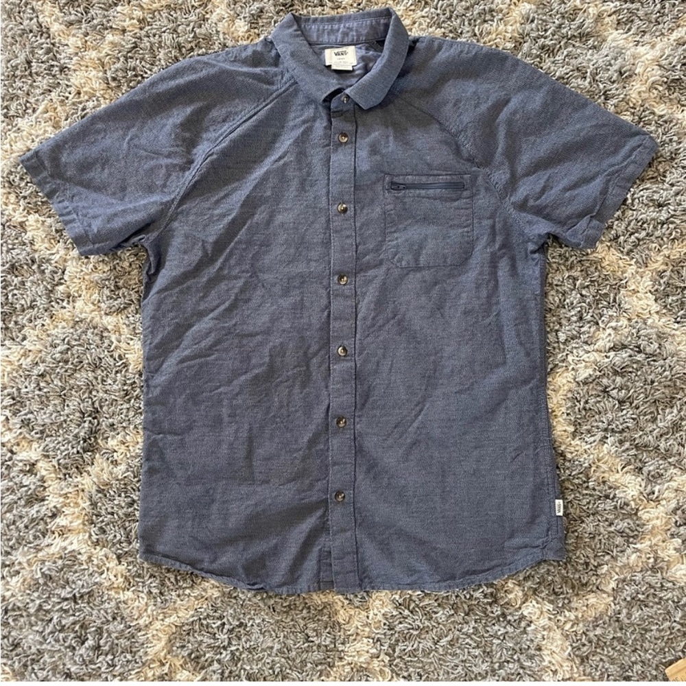 Vans Men’s Button up Short Sleeve Shirt Size Large
